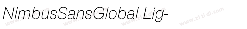 NimbusSansGlobal Lig字体转换